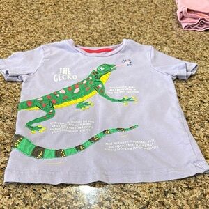Mini Boden Lavender Gecko Print Tee
